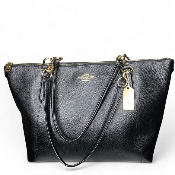 Coach Ava Tote in Black Crossgrain Leather Gold hardware - Picture 7 of 13